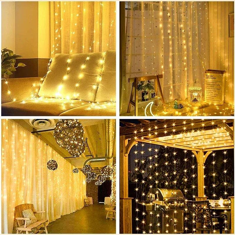 Cortina de Led com 300 Luzes Para o Natal  - PROMOÇÃO DE LANÇAMENTO